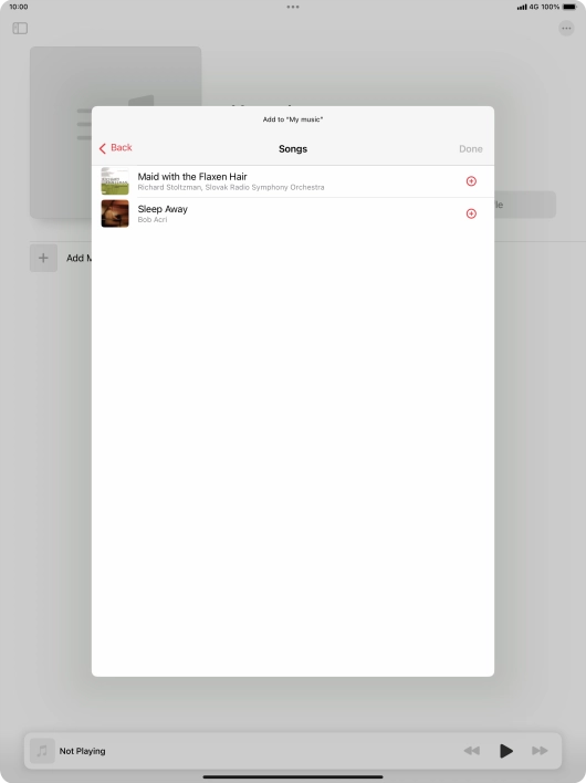 Go to the required category and press the required audio file.