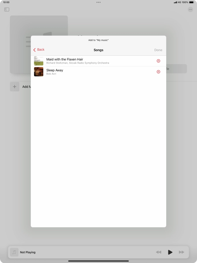 Go to the required category and press the required audio file.