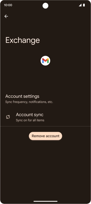 Press Account settings.