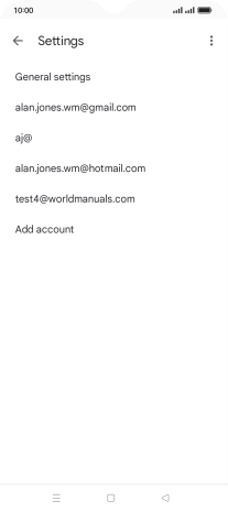 Press the required account.