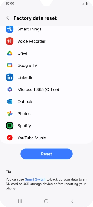 Press Reset. Press Reset.