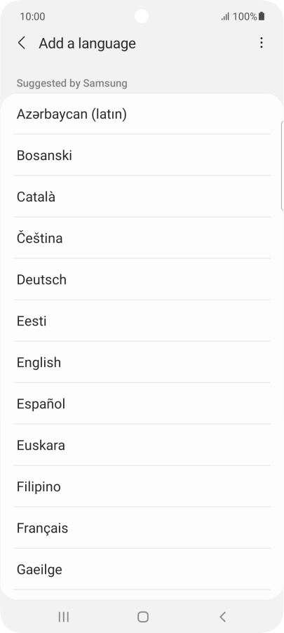 Press the required language.