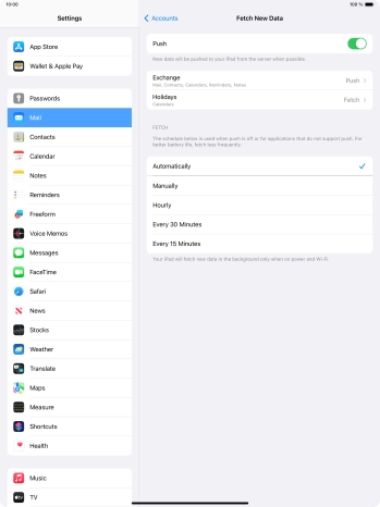 Press the indicator next to 