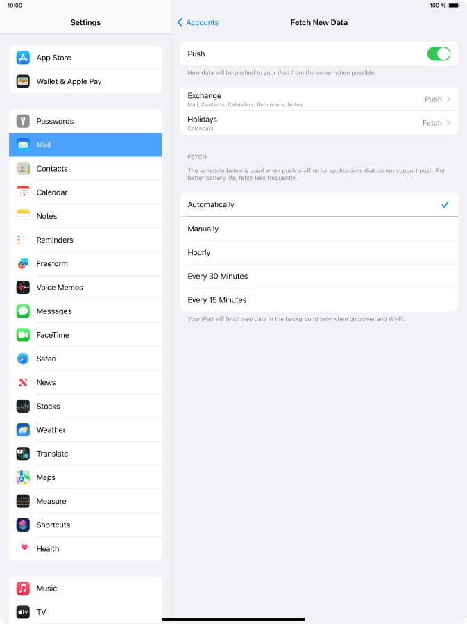Press the indicator next to 