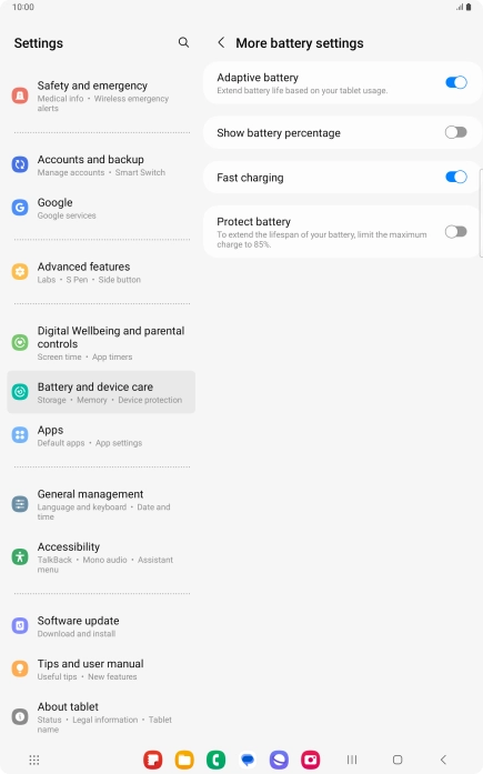 Press the indicator next to 