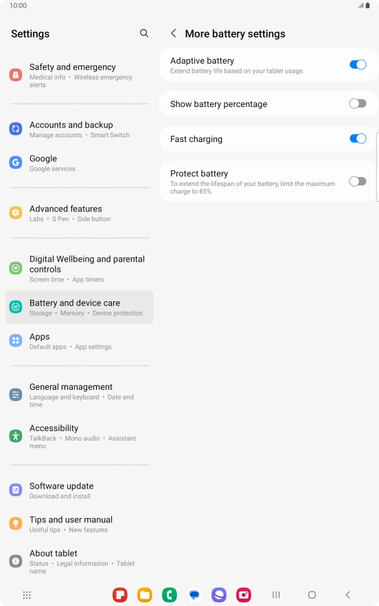Press the indicator next to 