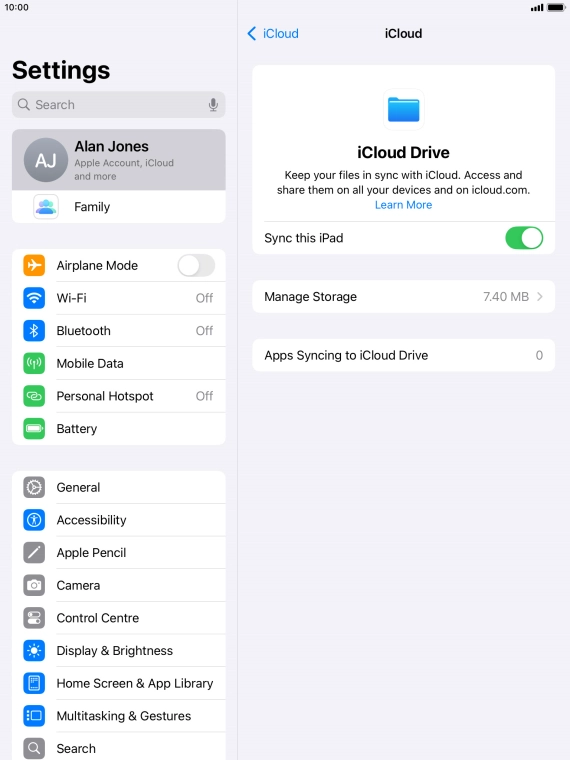 Press the indicator next to 