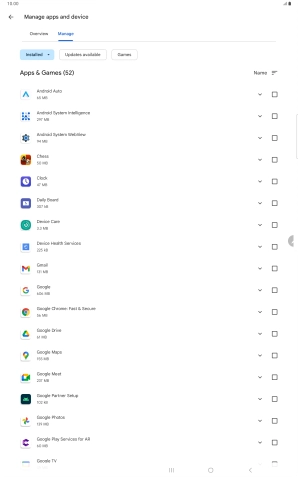 Press the required app.