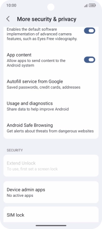 Press SIM lock. Press SIM lock.