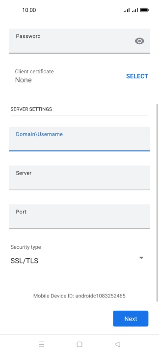 Press the field below 