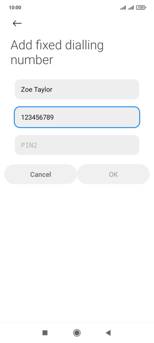 Press PIN2. Press PIN2.