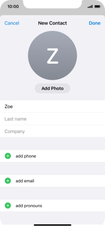 Press Last name and key in the last name.