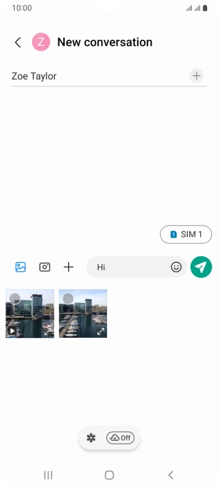Press the gallery icon and go to the required folder.