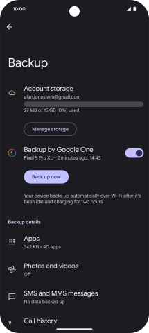 Press the indicator next to 