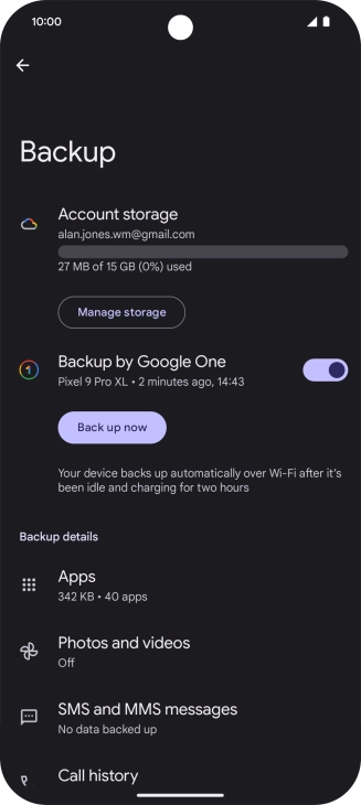 Press the indicator next to 
