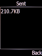 The outgoing data usage is displayed.