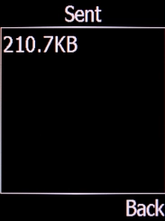 The outgoing data usage is displayed.