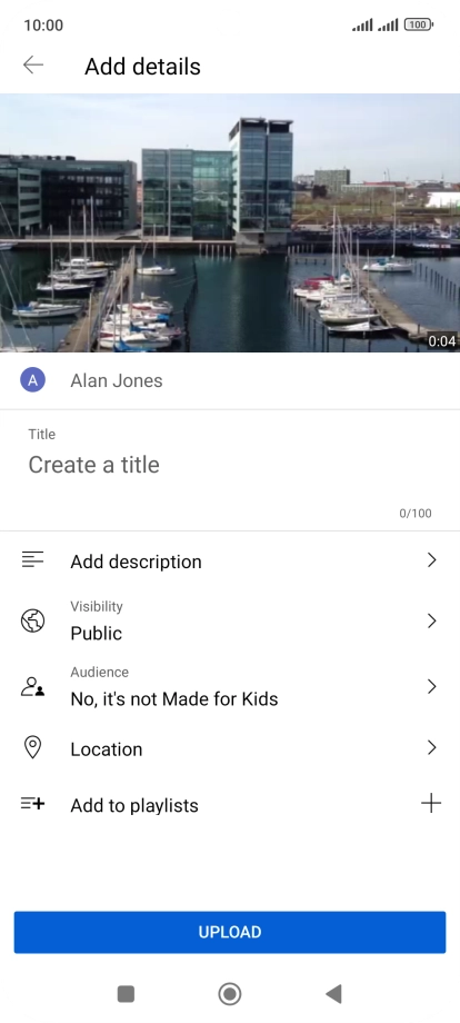 Press the field below 