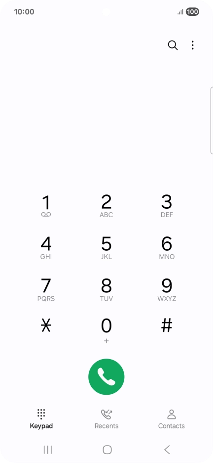 Press the menu icon.
