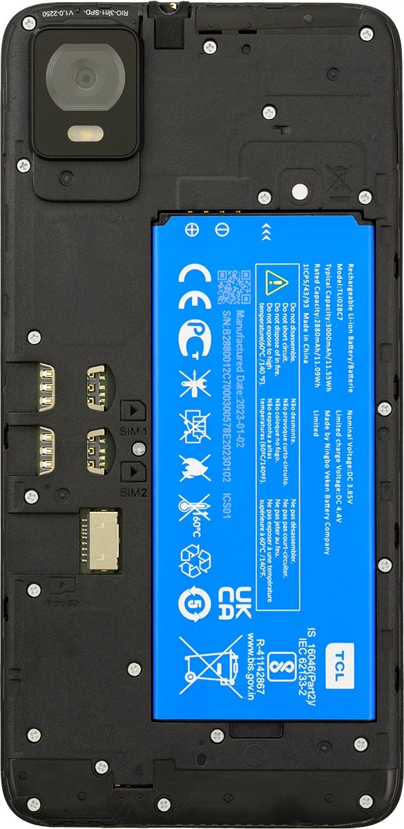 Place your SIM as illustrated next to the first SIM holder.