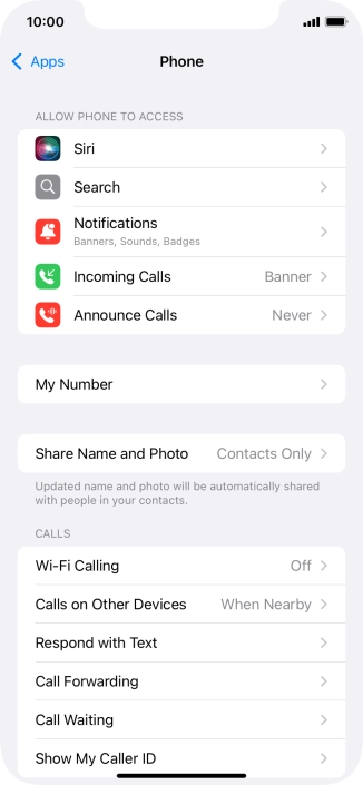 Press Wi-Fi Calling.