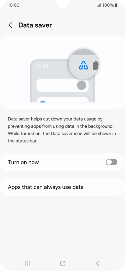 Press the indicator next to 