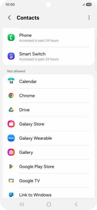 Press the required app. Press the required app.