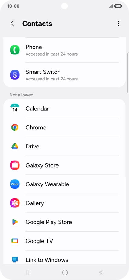Press the required app. Press the required app.