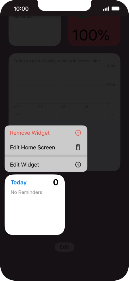 Press Remove Widget. Press Remove Widget.