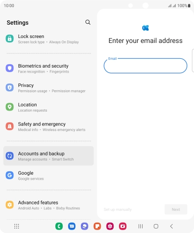 Press the field below 