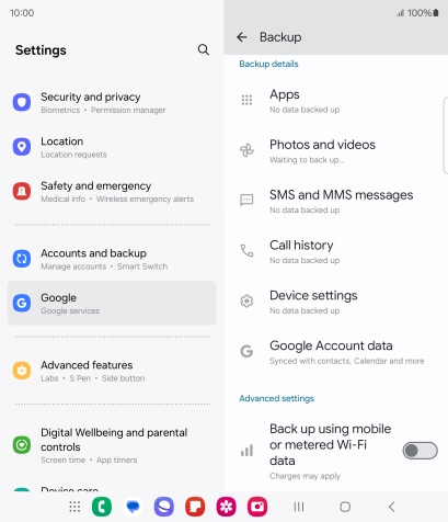 Press the indicator next to 