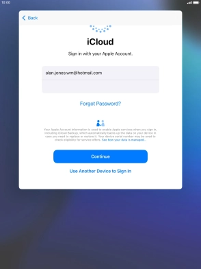 Press Continue. Press Continue.