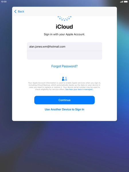 Press Continue. Press Continue.