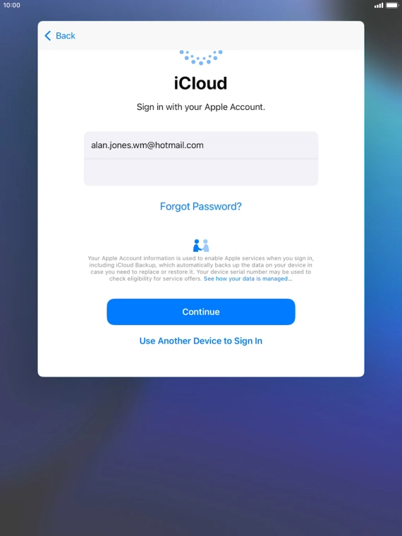 Press Continue. Press Continue.