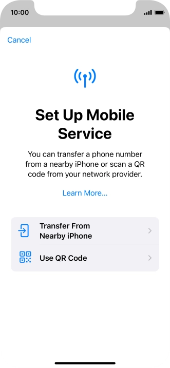 Press Use QR Code. Press Use QR Code.