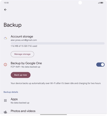 Press the indicator next to 