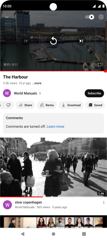 Press the Home key to return to the home screen.