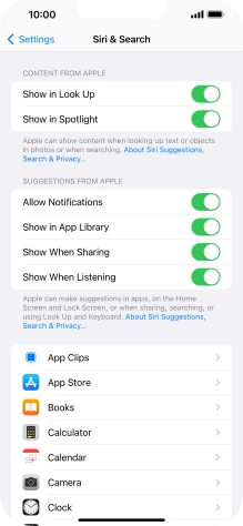 Press the required app.