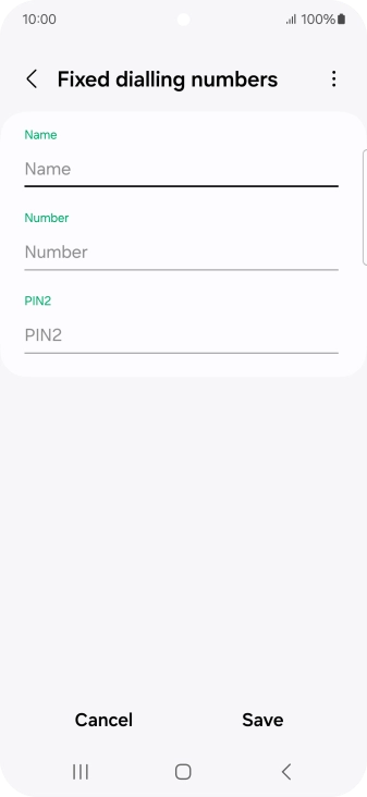 Press Name and key in the required name.