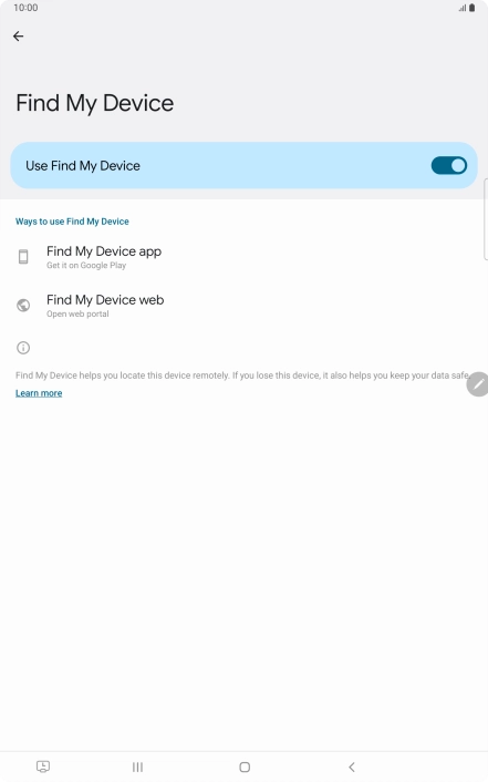 Press the Home key to return to the home screen.