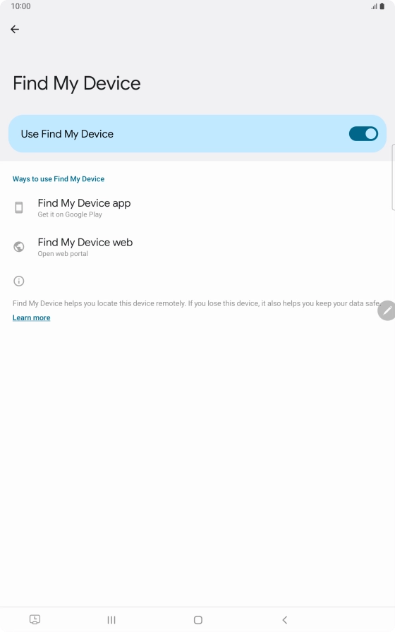 Press the Home key to return to the home screen.