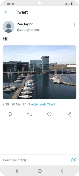 Press the text input field.