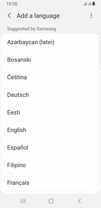 Press the required language.