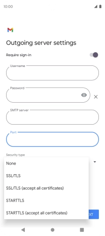 Press SSL/TLS. Press SSL/TLS.