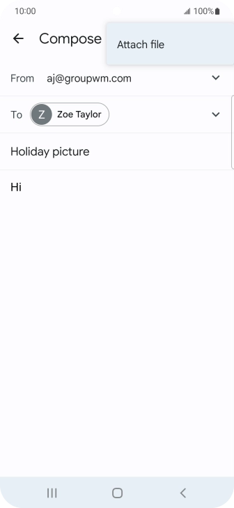 Press Attach file and go to the required folder.