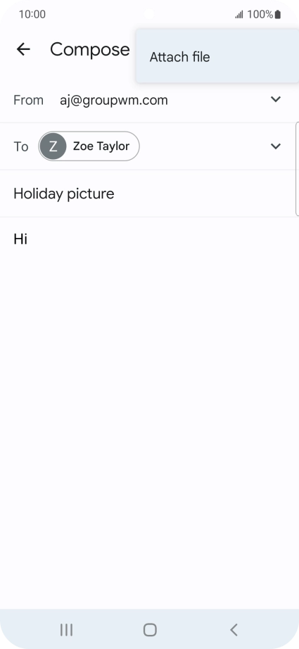 Press Attach file and go to the required folder.