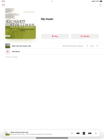 Press the song title.