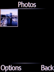Select the required picture or video clip and press the Left selection key.