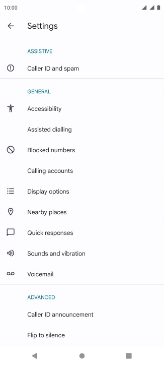 Press Calling accounts.
