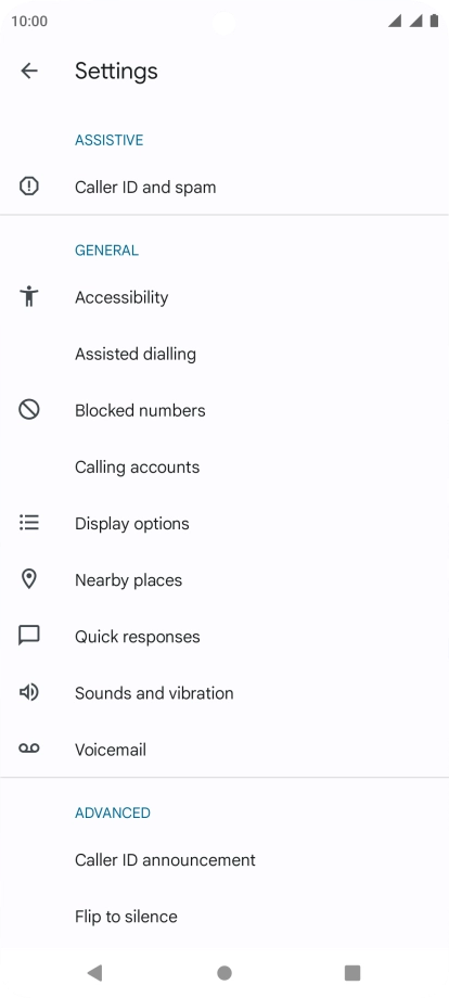 Press Calling accounts.